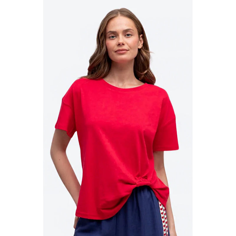 Top Easy Tuck Tee - Cherry