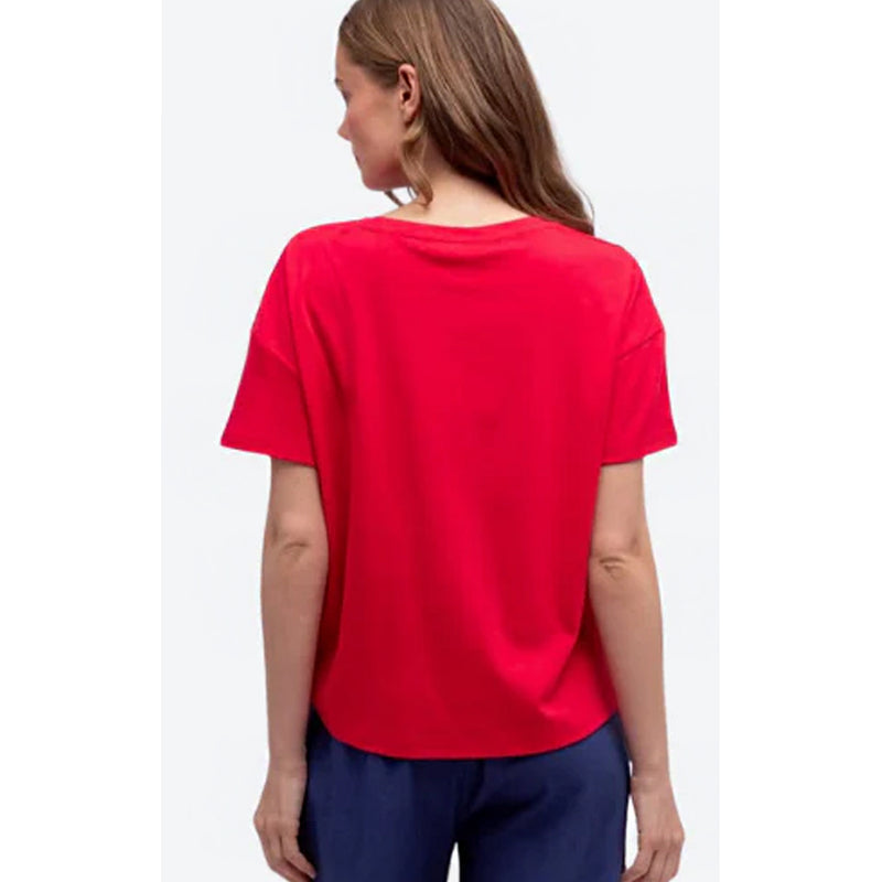 Top Easy Tuck Tee - Cherry