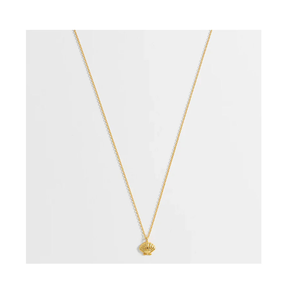 Necklace Scallop & Heart Gold