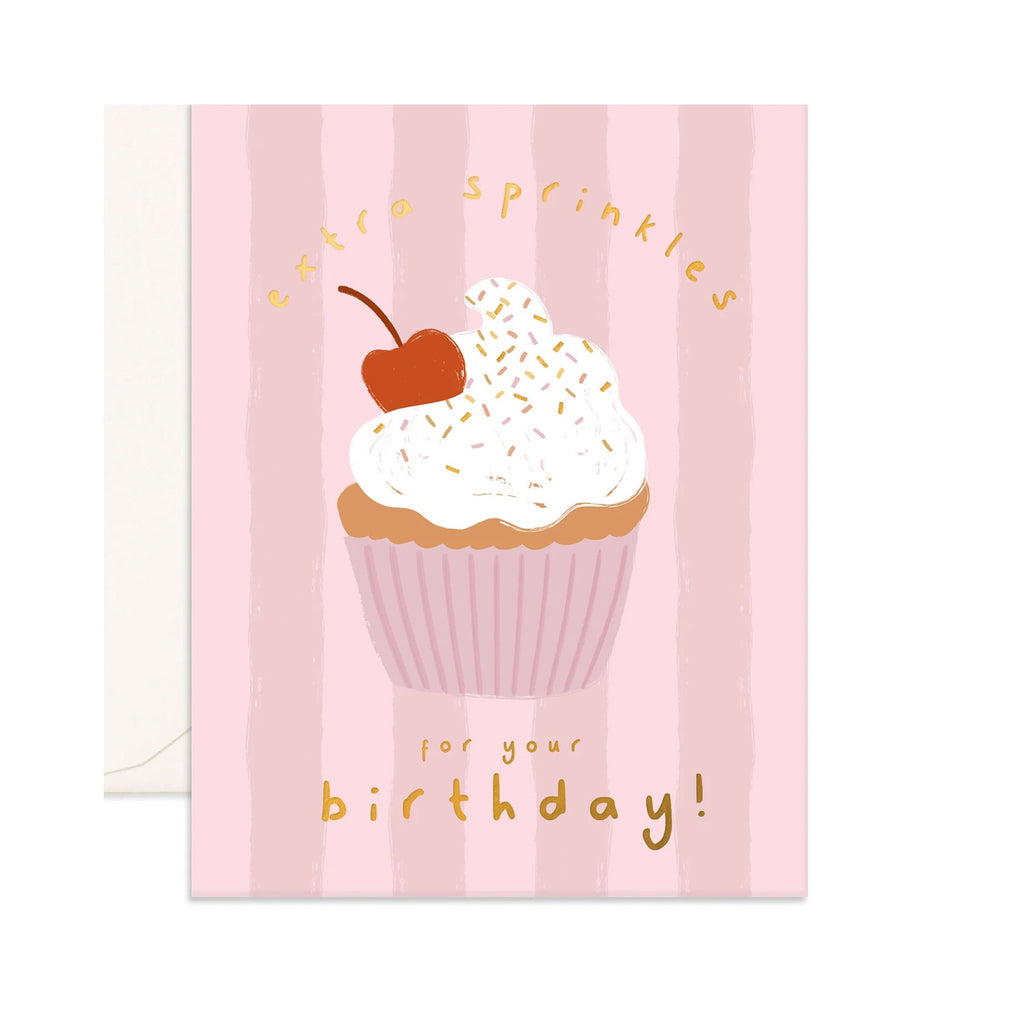 Card Extra Sprinkles Cupcake