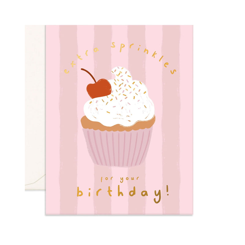 Card Extra Sprinkles Cupcake