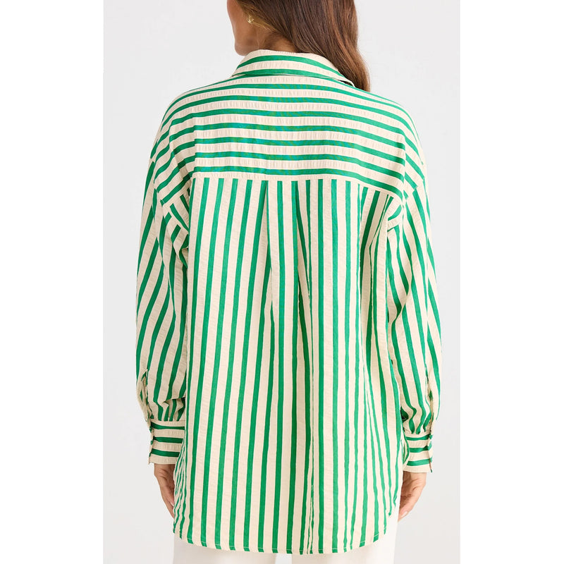 Top Ezra Shirt Jade Stripe