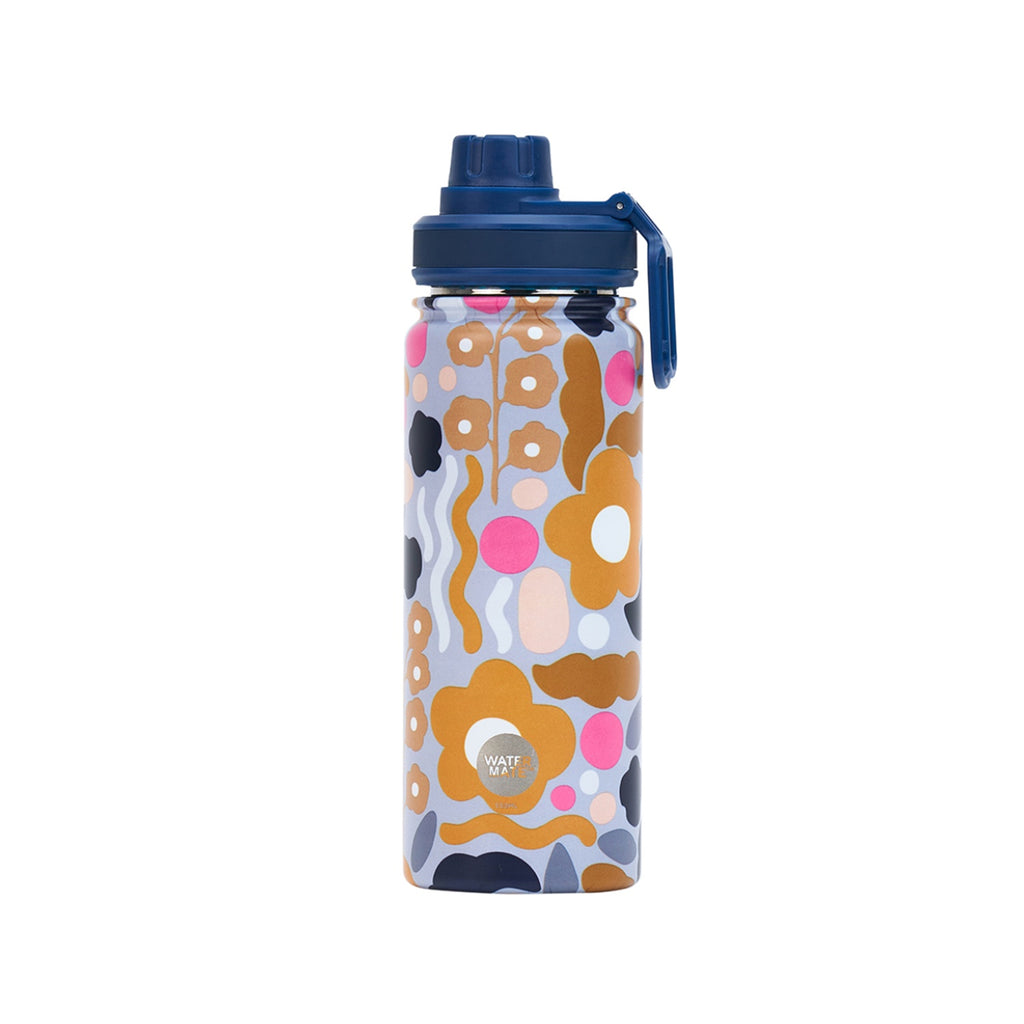 Watermate Bottle 550ml - Floral Puzzle Mustard