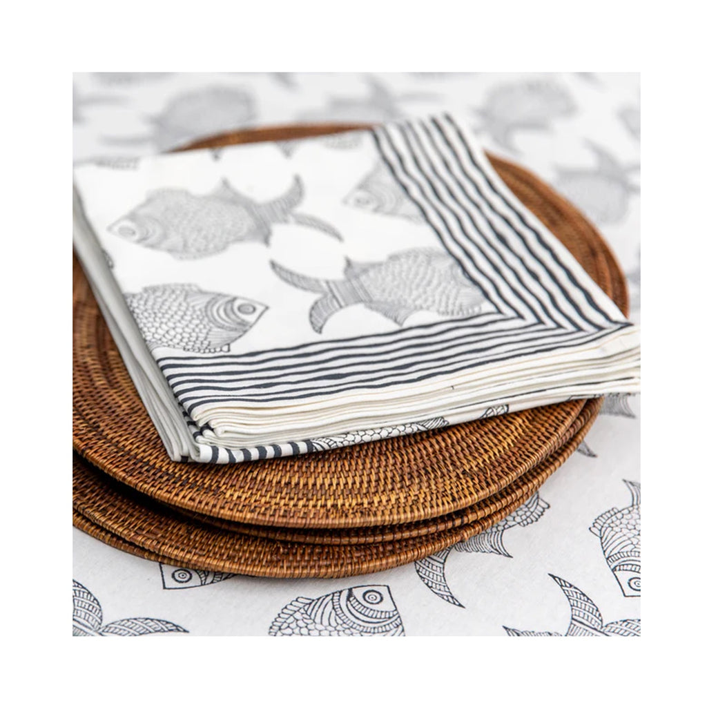 Napkin Set 4 Fishy - Oyster