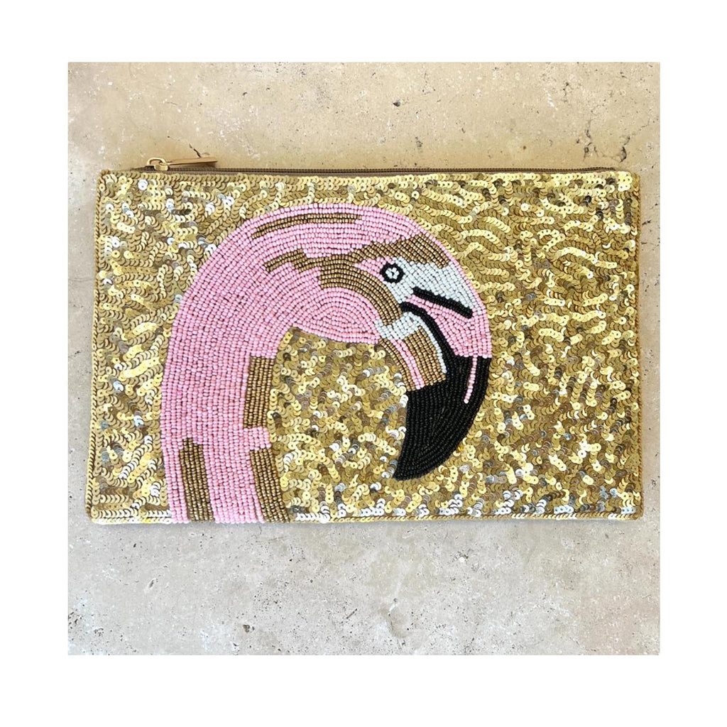 Clutch Flamingo Beaded