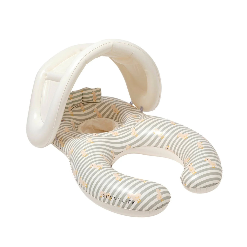 Baby Float Seat Duck - Sage Stripe