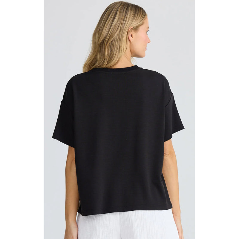 Top Free Time Tee Black