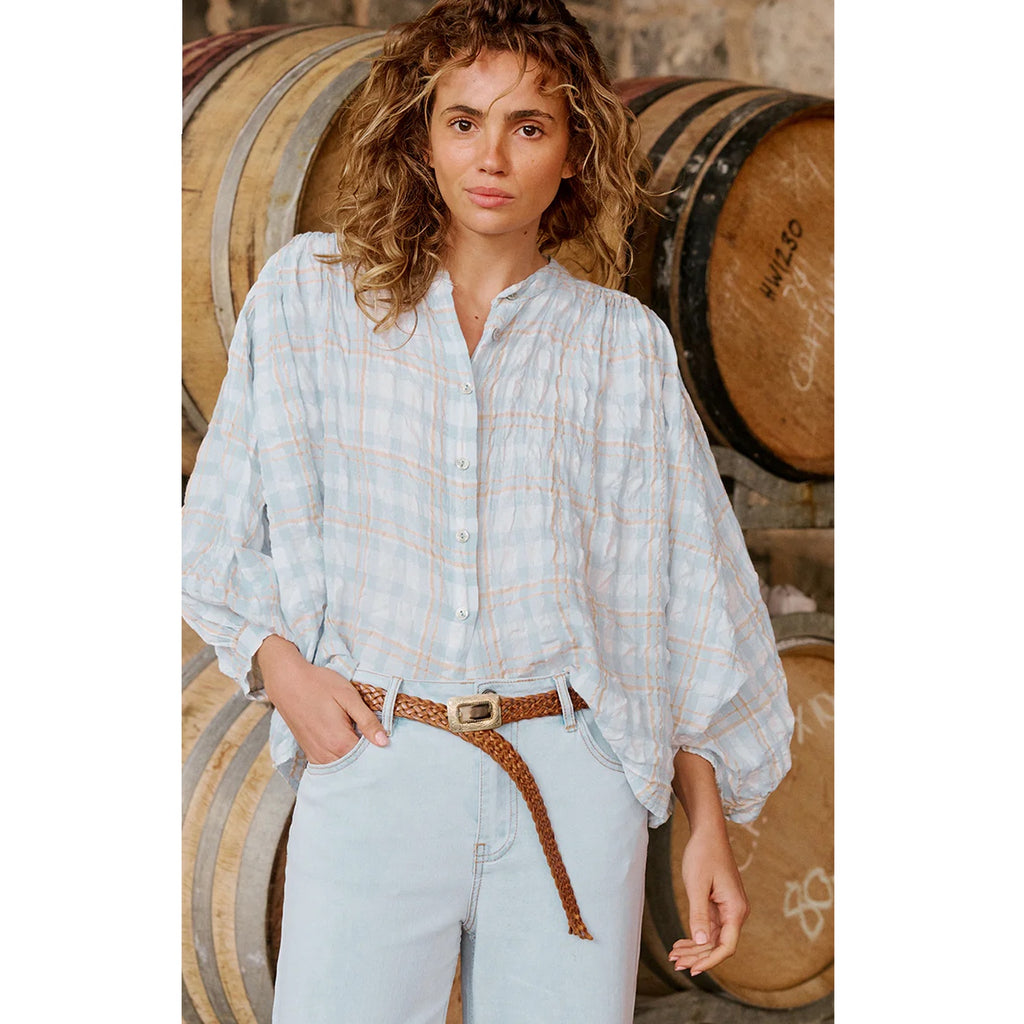 Top Freida Check Shirt One Size