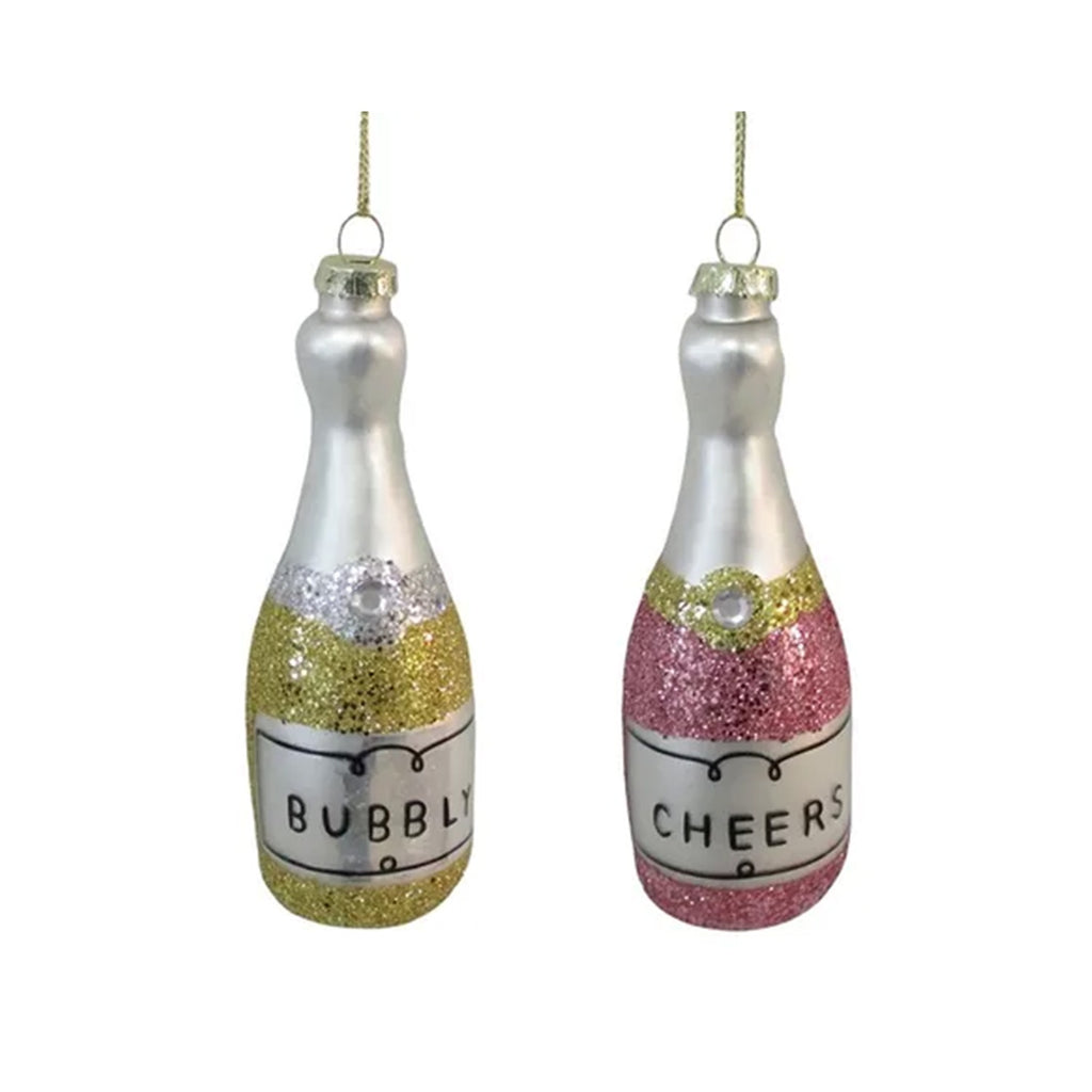 Ornament Glass Champagne Bottle