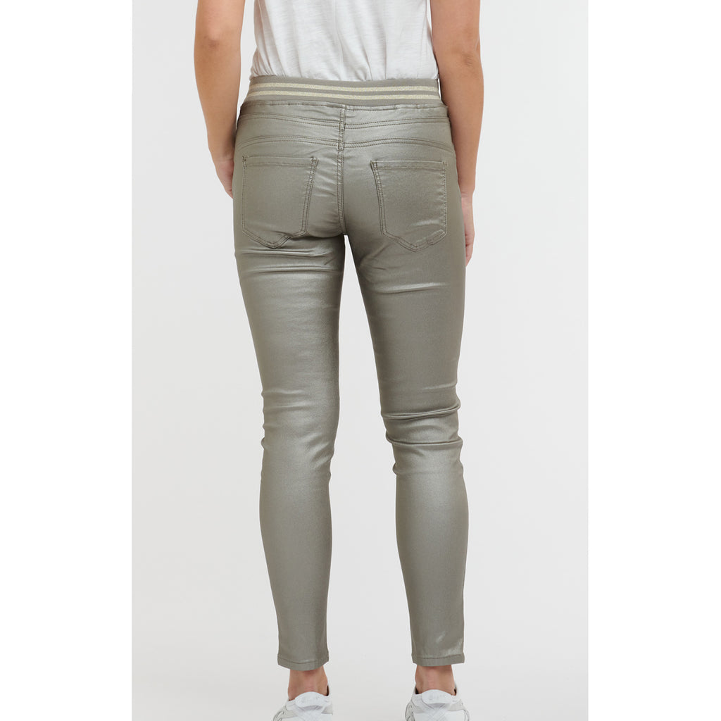 Pant Jean Pleather Tommy Silver