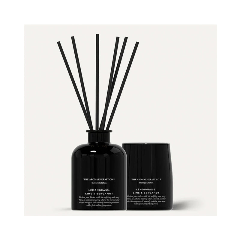 Gift Set Kitchen Mini Candle & Diffuser - Lemongrass, Lime & Bergamot