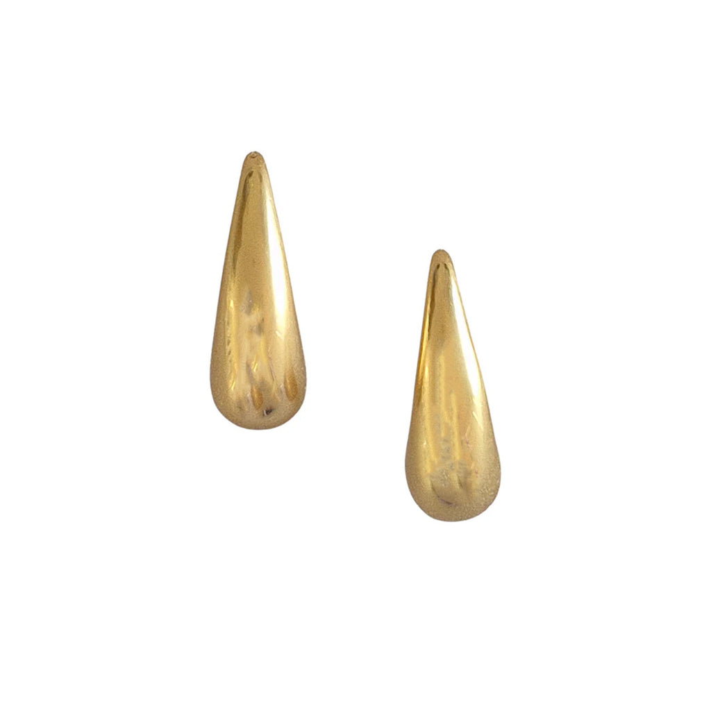 Earrings Gold Teardrop Stud