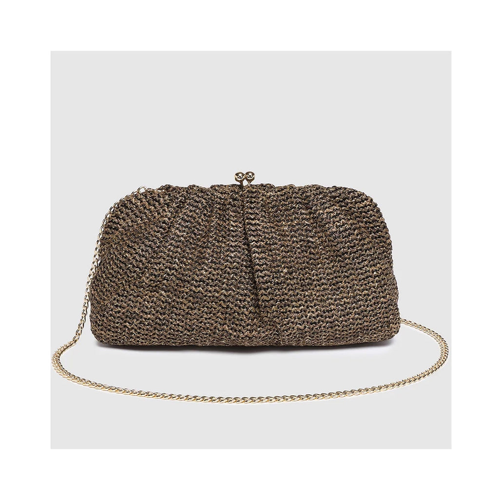 Clutch Goldie - Raffia Chocolate