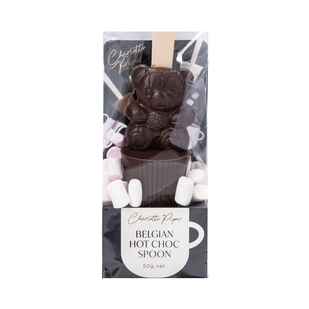 Hot Chocolate Spoon - Dark Choc Teddy