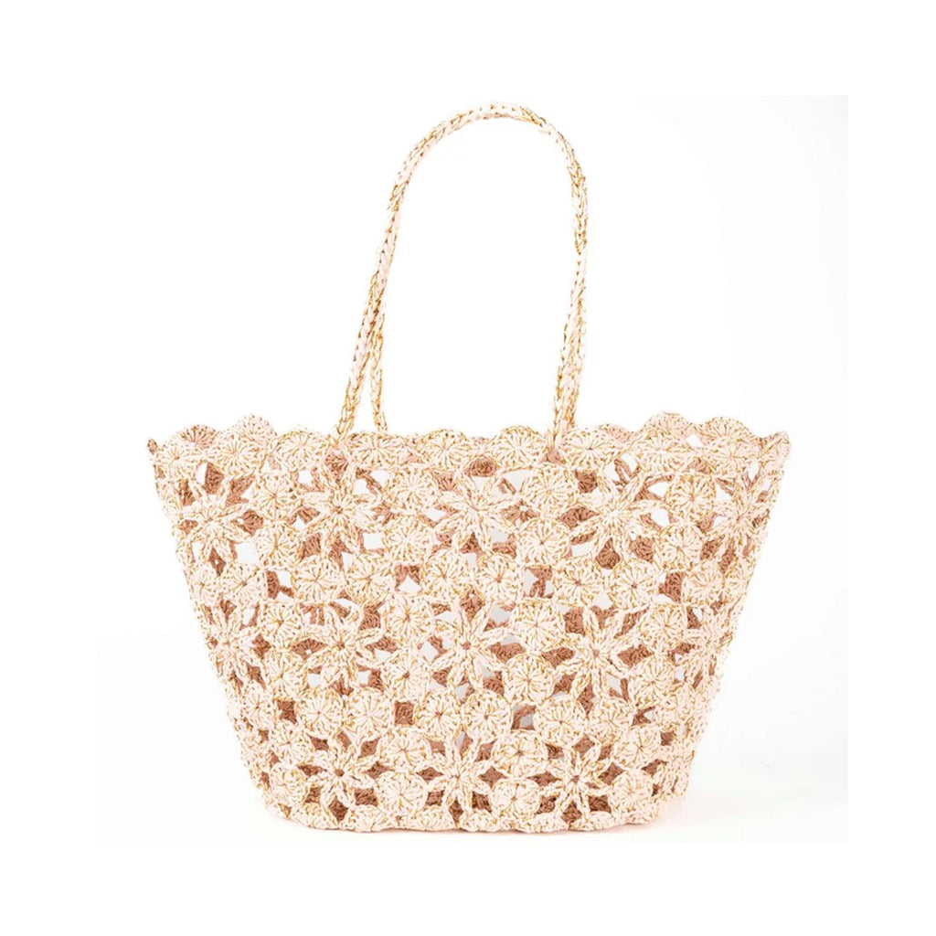 Basket Crochet Jane - Powder Pink & Gold