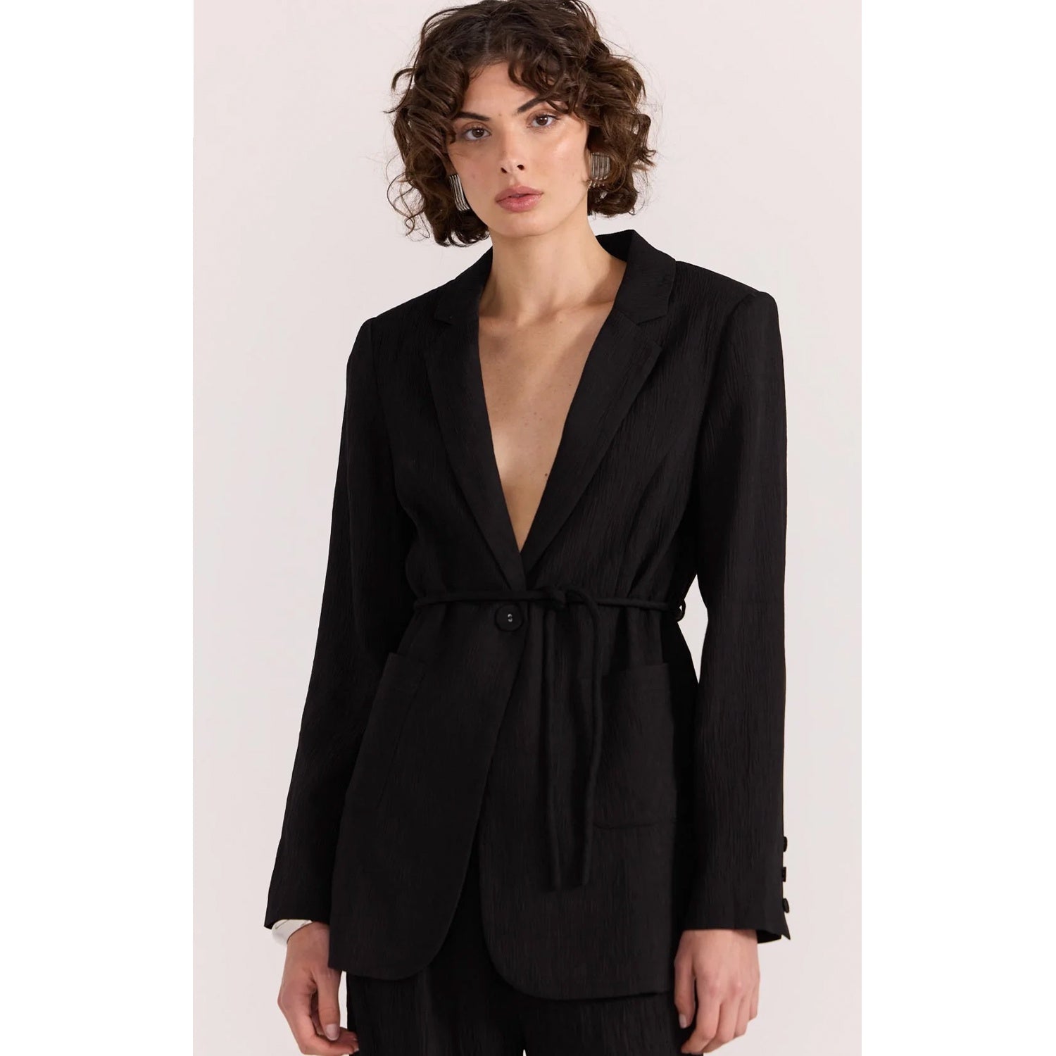 Jacket Tie Waist Blazer Emory