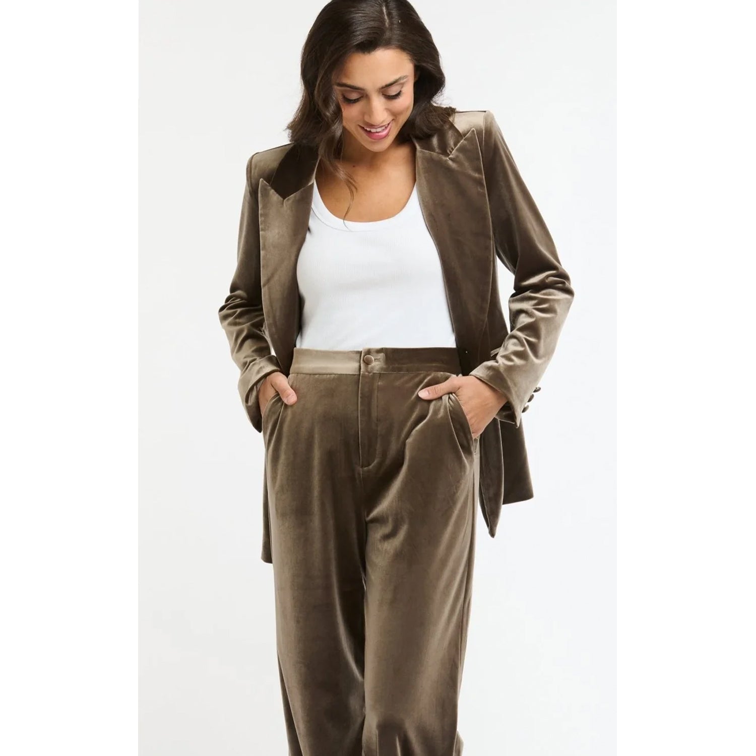 Jacket Jets Velvet - Taupe