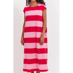 Dress Jardin Stripe Tshirt - Garnet