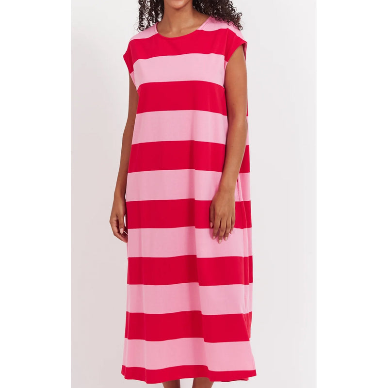 Dress Jardin Stripe Tshirt - Garnet