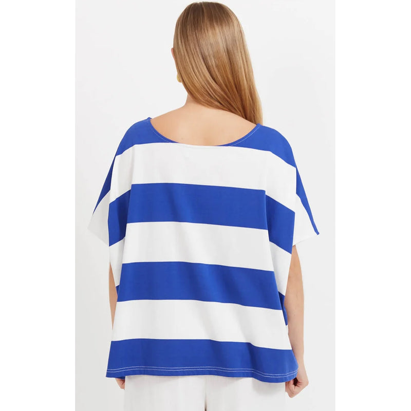 Top Jardin Stripe Tshirt OS - Azul