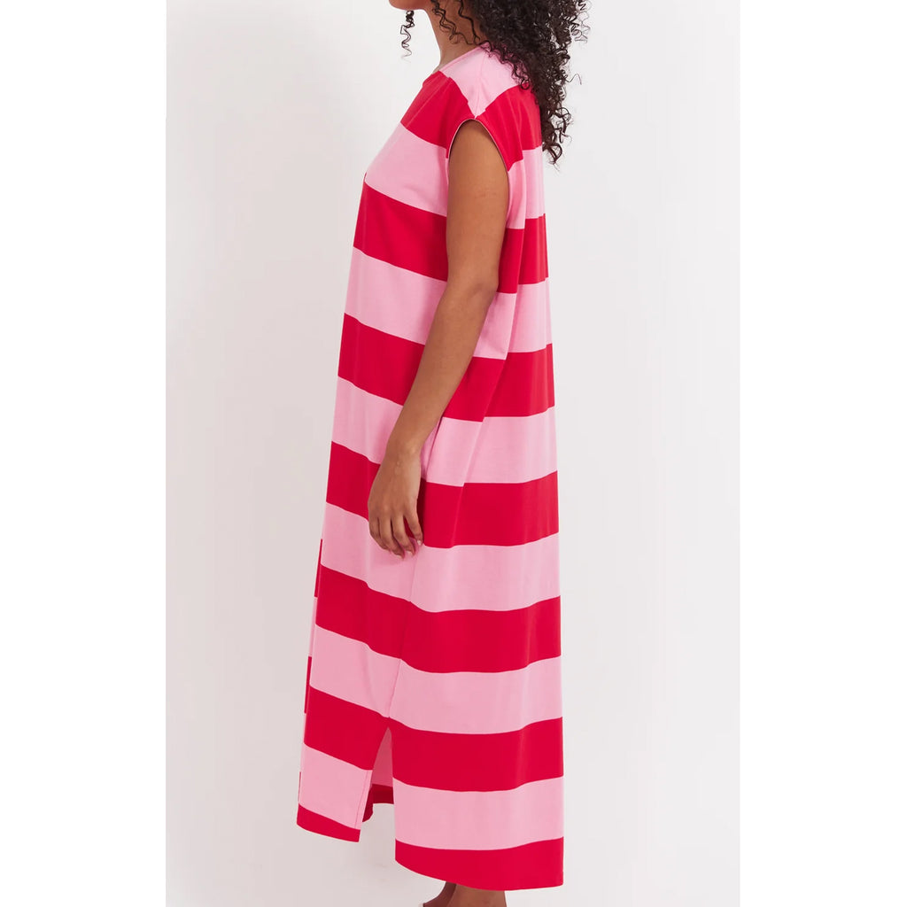 Dress Jardin Stripe Tshirt - Garnet