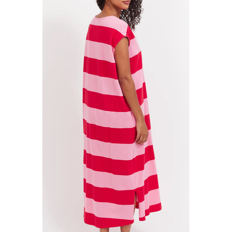 Dress Jardin Stripe Tshirt - Garnet