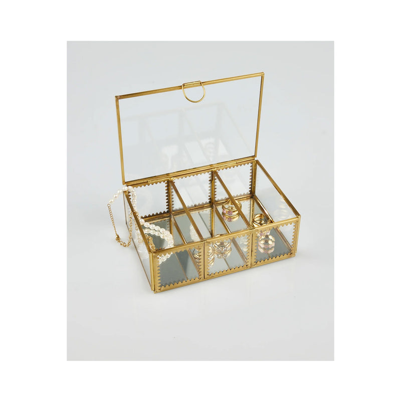 Jewellery Box Divided - Brass