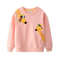 Sweatshirt - Giraffe Peach