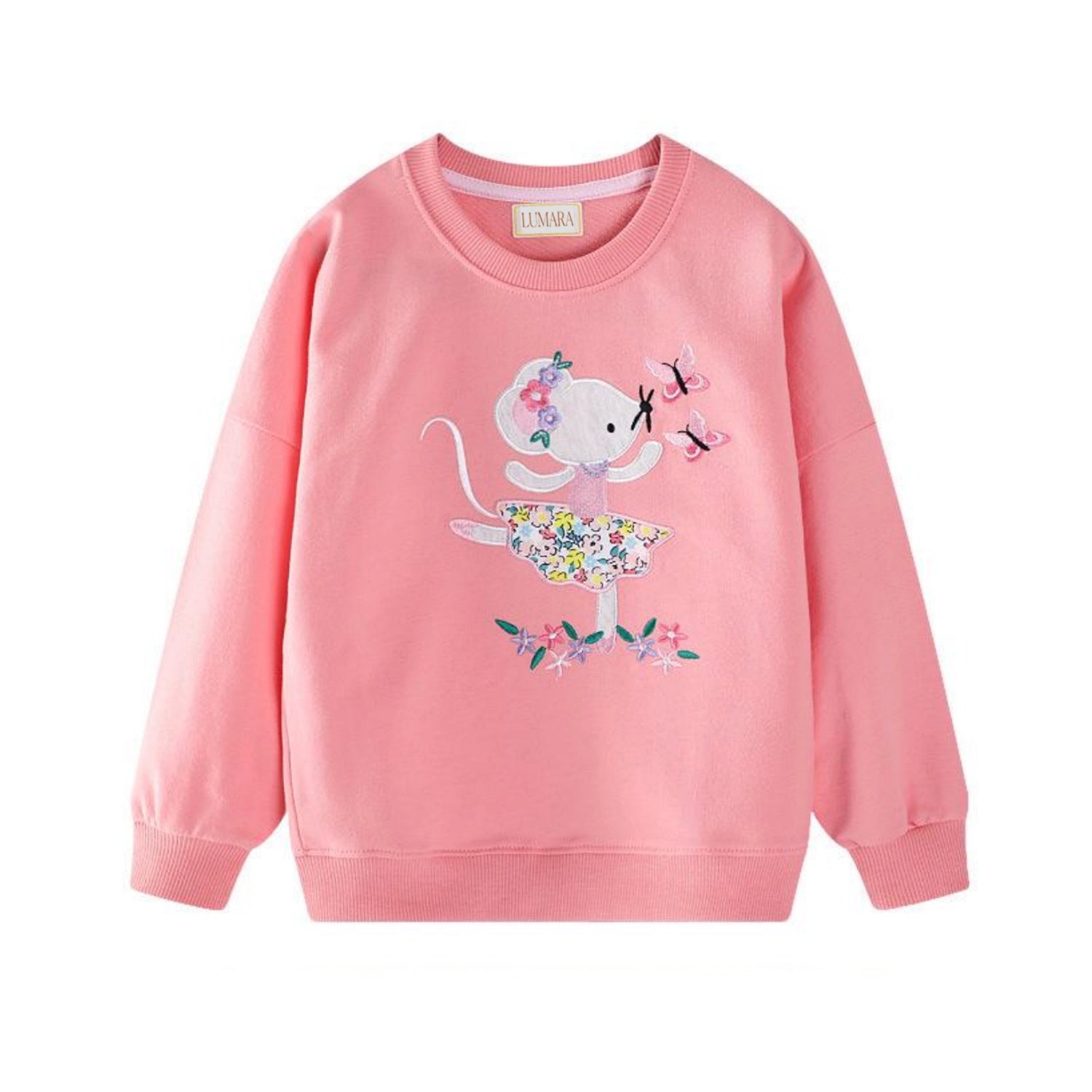 Sweatshirt - Mouse Pink