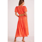 Dress Kelela Cut Out Midi - Coral