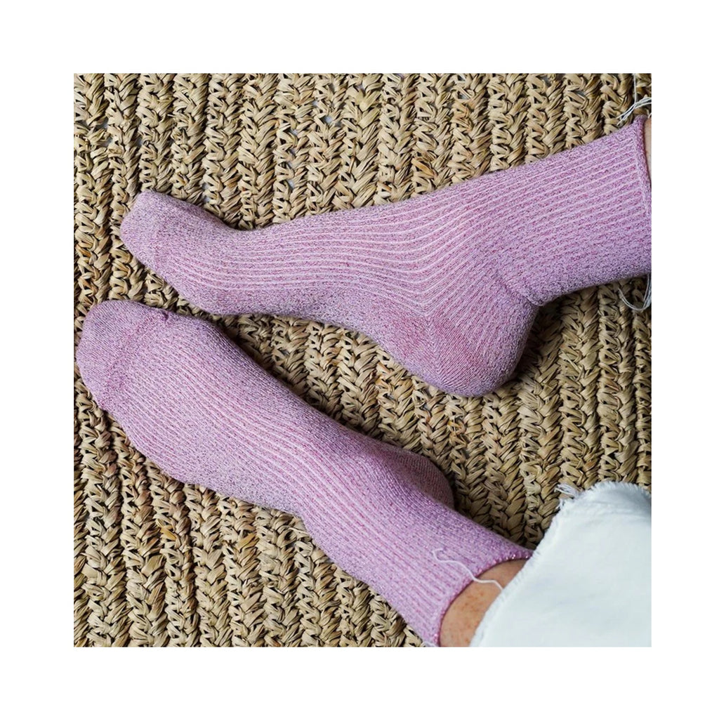 Socks Glitter Lurex - Pink