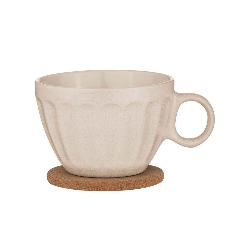 Mug & Coaster Duo Elan - Oatmeal