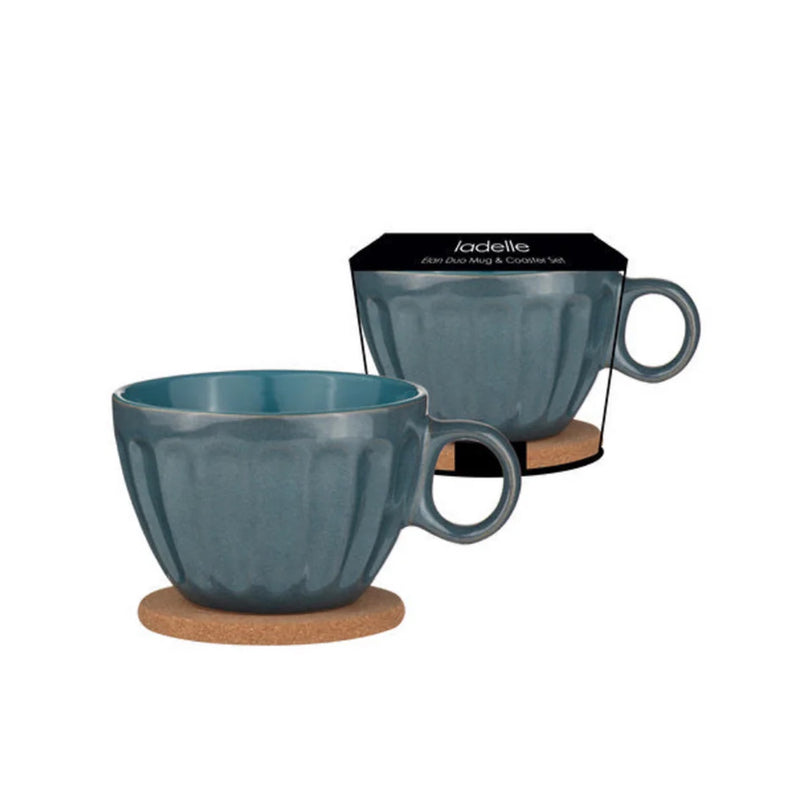 Mug & Coaster Duo Elan - Storm Blue