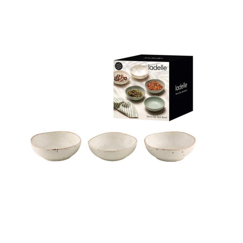 Dip Bowl 3pk Terra - Ecru