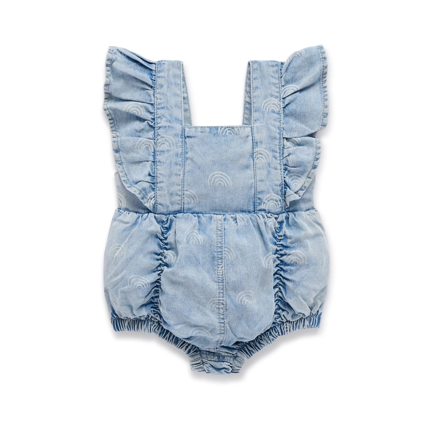 Baby Light Denim Rainbow Playsuit