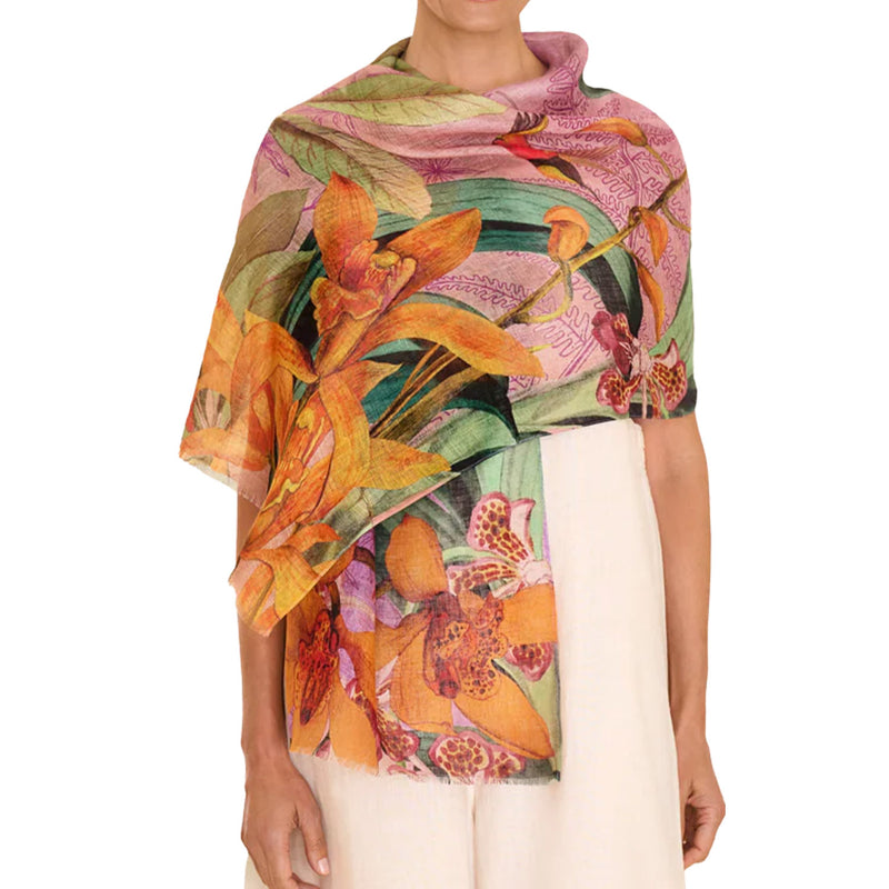 Scarf Linen Botany Bliss - Lavender