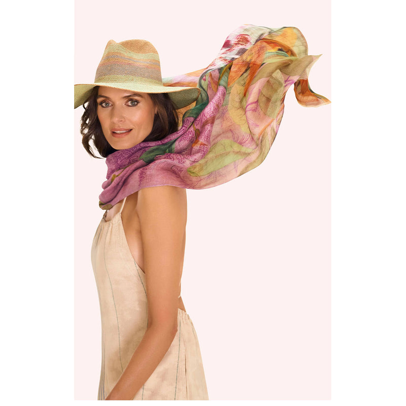 Scarf Linen Botany Bliss - Lavender