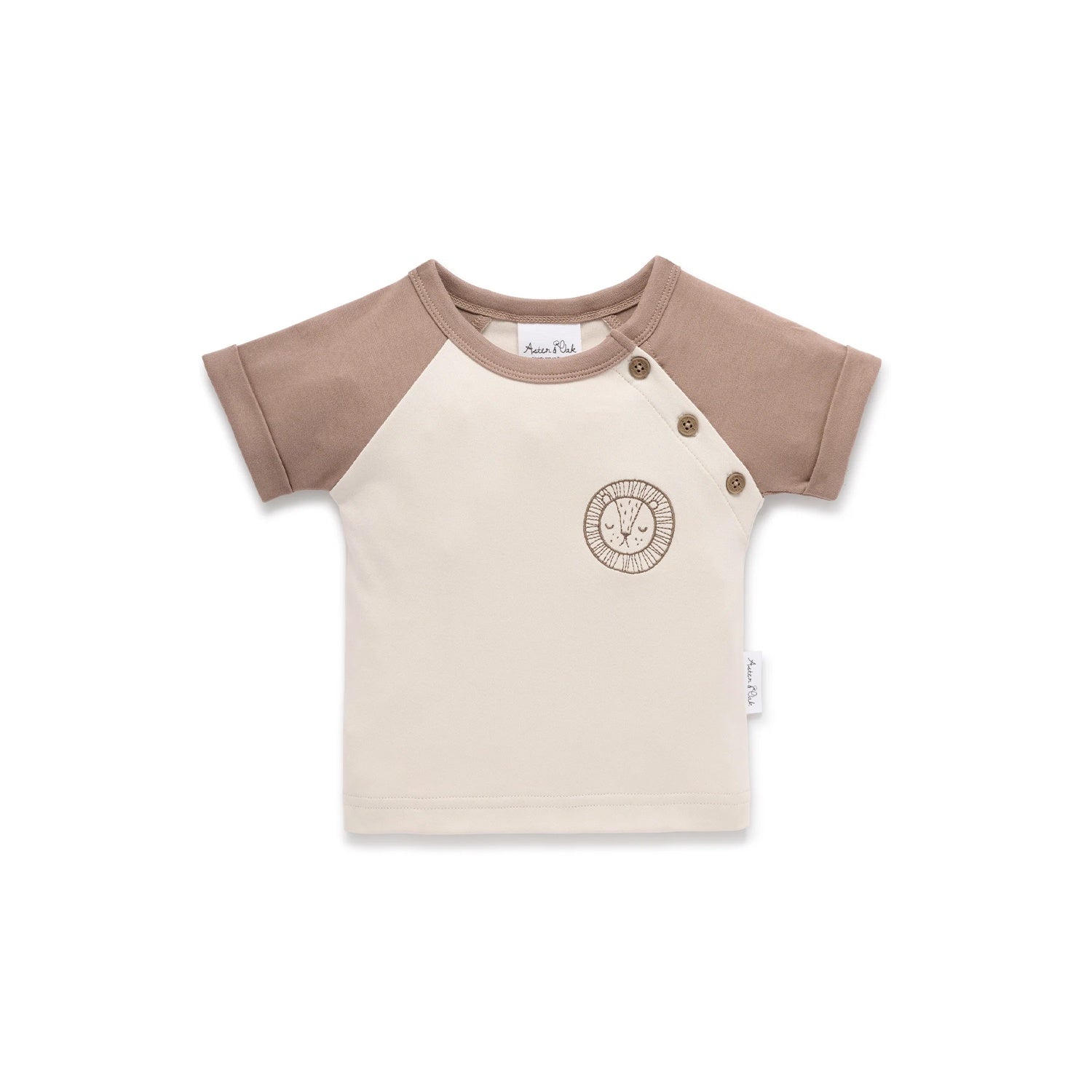 Baby Lion Embroidered Raglan Tee