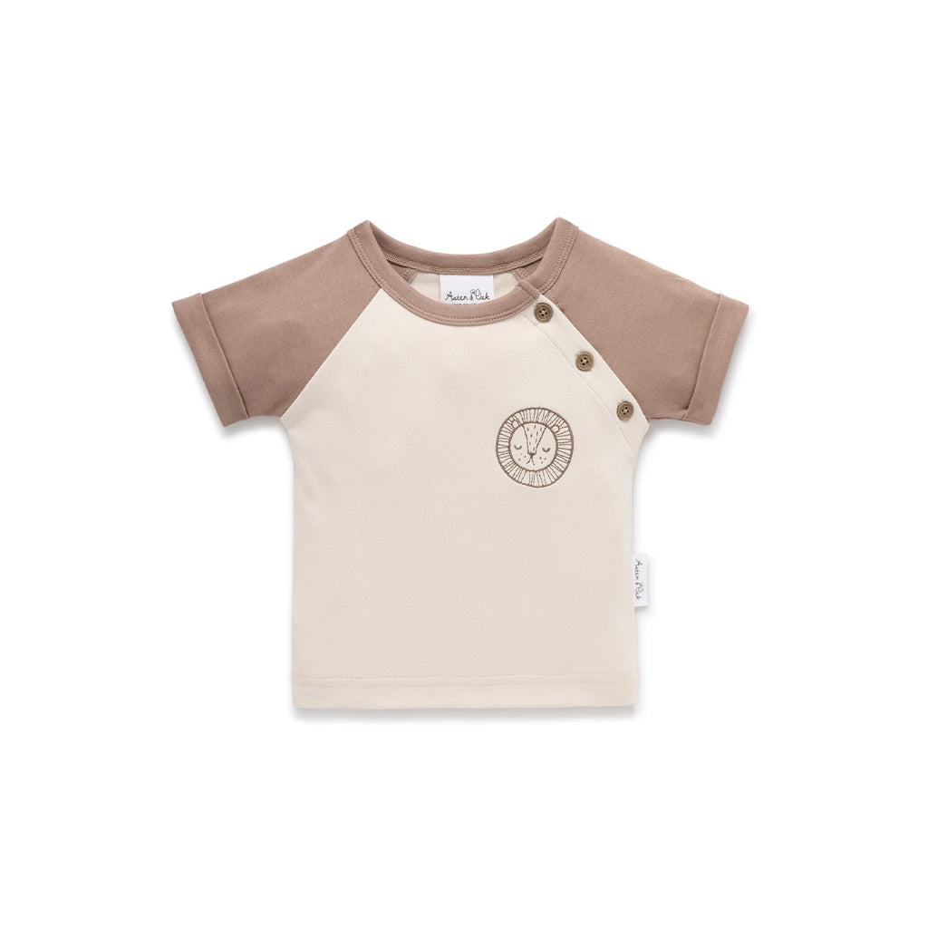 Baby Lion Embroidered Raglan Tee
