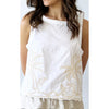 Top Palm Embroidery - White