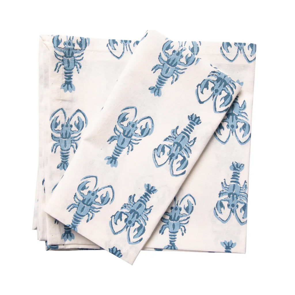 Napkin Set 4 Lobster - Blue