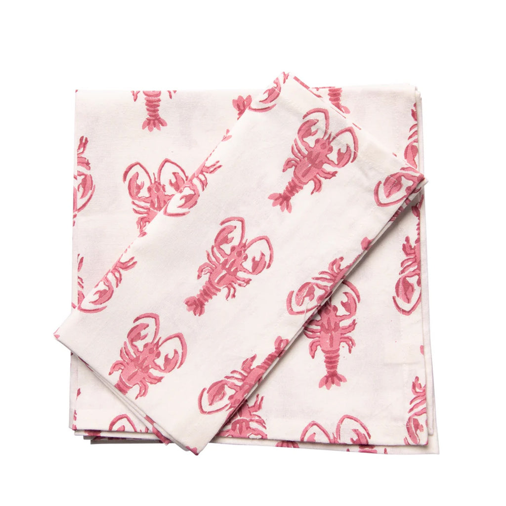 Napkin Set 4 Lobster - Pink