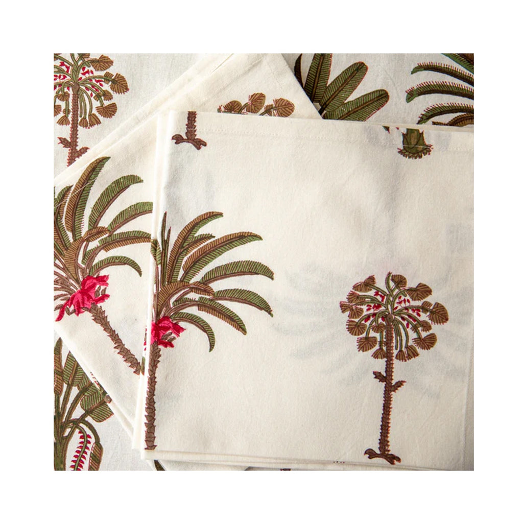 Napkin Set 4 Los Cabos - Hibiscus White