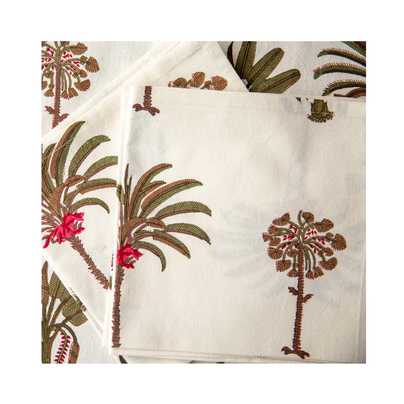 Napkin Set 4 Los Cabos - Hibiscus White