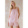Lounge Set Stella - Pink Pinstripe