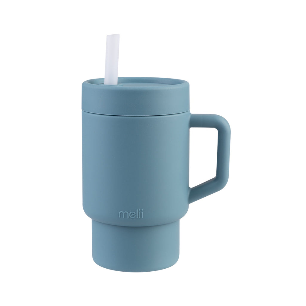 Tumbler + Straw Luxe Silicon - Blue