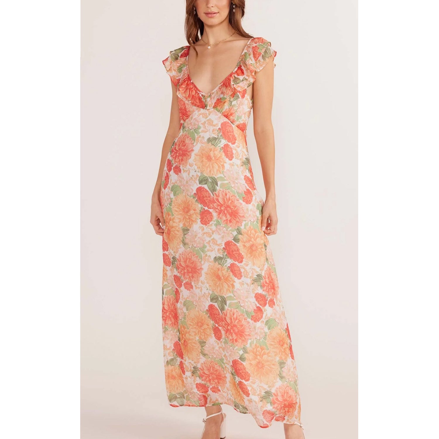Dress Aida Frill Maxi – Cavania