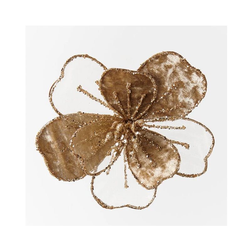 Magnolia Velvet Clip - Gold