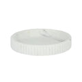 Tray Mara Marble Round 26x4cm White