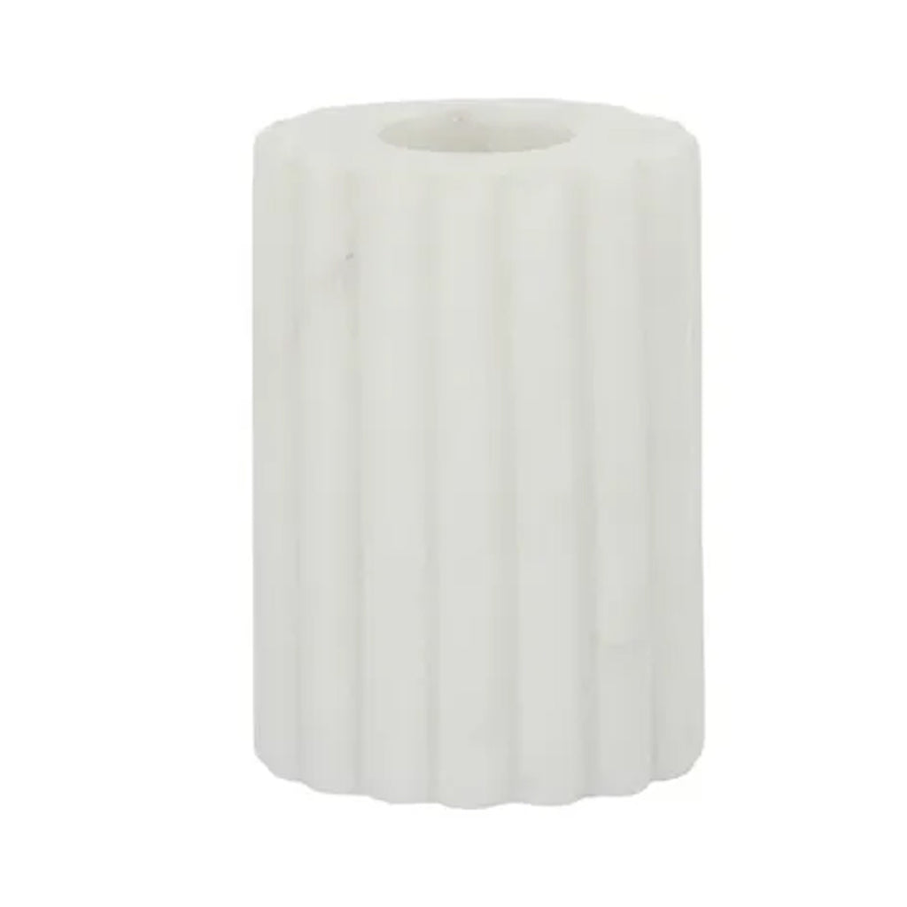Candleholder Mara Marble 5x10cm White